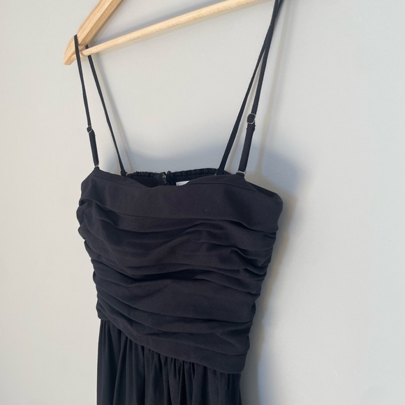 NEW Reformation Lissa Cotton Midi Dress Black Removable Strap | size 2 - Picture 9 of 14